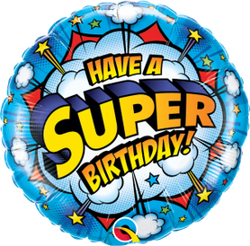 Lj04. Balon urodzinowy Have a Super Birthday 18”cali
