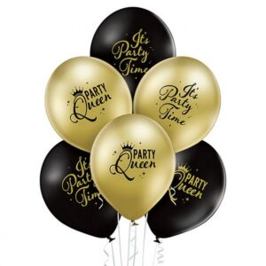 B012. Balony na urodziny Party Queen 6 sztuk