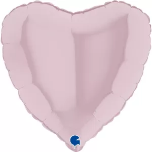 Balon napełniony helem w kolorze jasnego różu Różowe balony z helem w kształcie serca