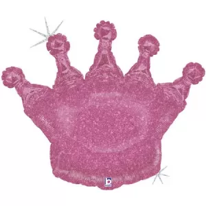 Balon z helem w kształcie różowej korony - Warszawa