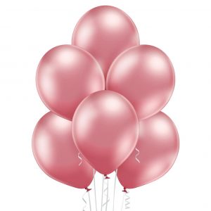 Piękne balony różowe w chromowanej odsłonie.