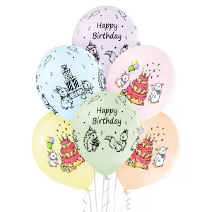 Balony z helem urodzinowe idealne jako dekoracja urodzinowa dla chłopca lub dziewczynki