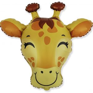 Balony foliowe w kształcie zwierząt - Głowa wesołej Żyrafy
