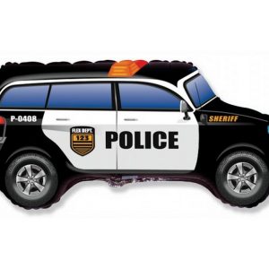 Balony z helem w kształcie samochodu policyjnego - radiowozu